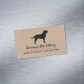Carte De Visite Magnétique Black Labrador Retriever Chien Silhouette Black La (In Situ)