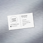Carte De Visite Magnétique blanc Moderne ou toute couleur Professionnel plain (In Situ)