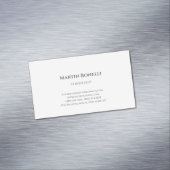 Carte De Visite Magnétique Blanc Simple Classique Unique Professionnel (In Situ)