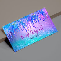 Bleu chic pourpre ombre parties scintillant goutte