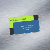 Carte De Visite Magnétique Blocage couleur Arrière - plan - vert et bleu ress (In Situ)