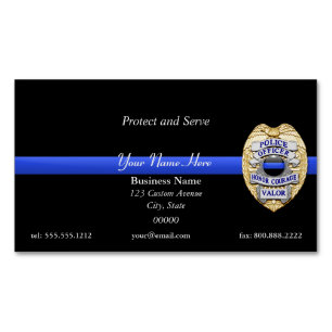 Carte De Visite Magnétique Blue Line mince