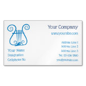 Carte De Visite Magnétique Blue Lyre (devant)