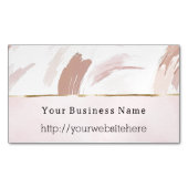 Carte De Visite Magnétique Blush Pink Cream Abstract Business name website (devant)