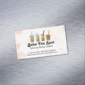 Carte De Visite Magnétique Boba Tea Drinks Variety (In Situ)