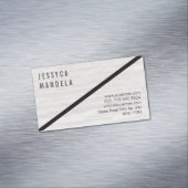 Carte De Visite Magnétique Bois Blanc Moderne (In Situ)