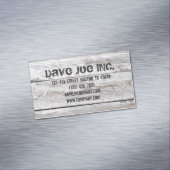 Carte De Visite Magnétique Bois blanchi Construction de menuiserie (In Situ)