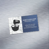 Carte De Visite Magnétique Bol de mélange | Marbre bleu cuir (In Situ)