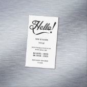 Carte De Visite Magnétique Bonjour (In Situ)