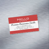 Carte De Visite Magnétique Bonjour Mon Nom Est (In Situ)