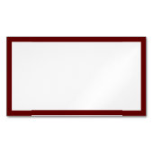 Carte De Visite Magnétique Bordure blanche simple et rouge foncé (devant)