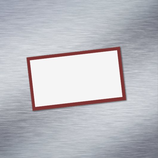 Carte De Visite Magnétique Bordure blanche simple et rouge foncé (In Situ)