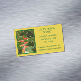 Carte De Visite Magnétique Botany Green Plante Nursery Plantes tropicaux