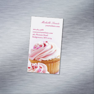 Carte De Visite Magnétique Boulangerie Cupcakes