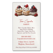 Carte De Visite Magnétique Boulangerie Cupcakes (devant Vertical)
