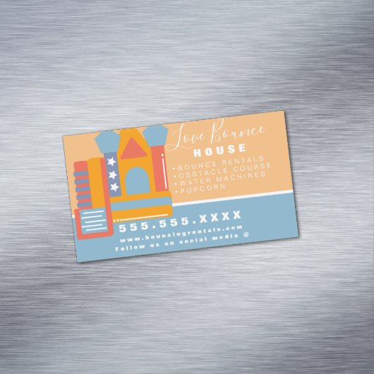 Carte De Visite Magnétique Bounce House Logo Fête Carnaval Location affaires (In Situ)
