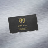 Carte De Visite Magnétique Boutique de barbecue luxe simple apparence en cuir (In Situ)