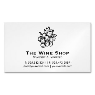 Carte De Visite Magnétique Boutique de vins