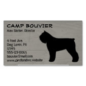 Carte De Visite Magnétique Bouvier des Flandres Silhouette Grain (devant)