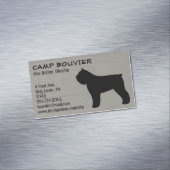 Carte De Visite Magnétique Bouvier des Flandres Silhouette Grain (In Situ)