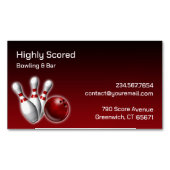 Carte De Visite Magnétique Bowling (devant)