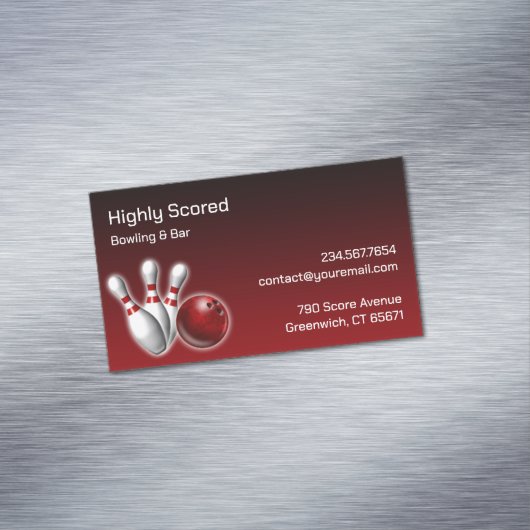 Carte De Visite Magnétique Bowling (In Situ)