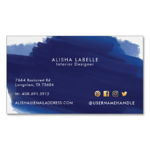 Carte De Visite Magnétique Brosse à lave-linge de la marine moderne