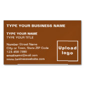 Carte de visite magnétique Brown aligné à gauche (devant)