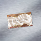 Carte De Visite Magnétique Brûlé Orange Agate Gold Foil Luxe (In Situ)