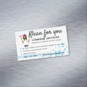 Carte De Visite Magnétique Bubbles de services de nettoyage blanc (In Situ)