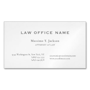 Carte De Visite Magnétique Bureau de droit d'avocat de plainte classique