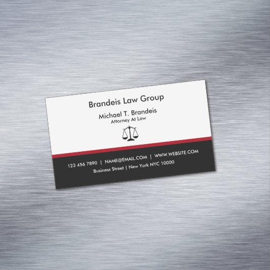 Carte De Visite Magnétique Bureau du Procureur moderne (In Situ)