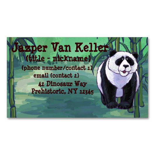 Carte De Visite Magnétique Cadeaux et accessoires pour ours Panda (devant)