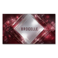 Cadre Dynamique Géométrique Rouge Cramoisi Doré