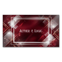 Cadre Luxe Argent Rouge Cramoisi Géométrique