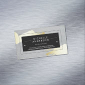 Carte De Visite Magnétique Cadre noir / Moderne brossé (In Situ)