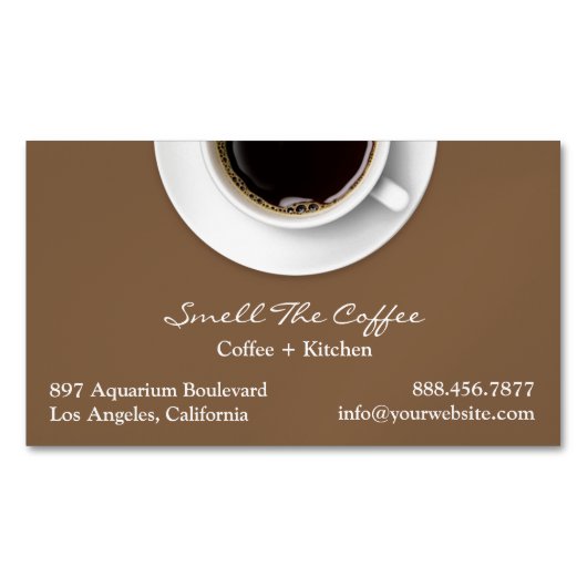 Carte De Visite Magnétique Café (devant)
