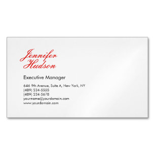 Carte De Visite Magnétique Calligraphie moderne minimaliste professionnelle