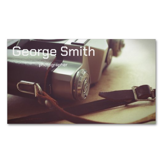 Carte De Visite Magnétique Caméra rétro (devant)