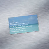 Carte De Visite Magnétique Caraïbes Horizon Tropical Turquoise Bleu (In Situ)