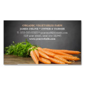 Carte De Visite Magnétique Carottes Modernes / Ferme Bio (devant)