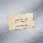 Carte De Visite Magnétique Carpentier en bois clair simple et autobus pour ho (In Situ)