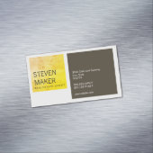 Carte De Visite Magnétique Carré simple / Grungy Jaune / Brown (In Situ)