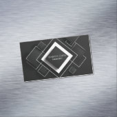 Carte De Visite Magnétique Carrés géométriques 3D modernes (In Situ)