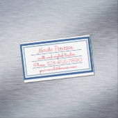 Carte De Visite Magnétique Carte magnétique de rétro professeur (In Situ)