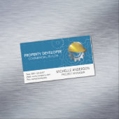 Carte De Visite Magnétique Casquette dur de construction | Engrenages (In Situ)