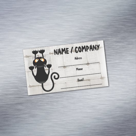 Carte De Visite Magnétique Cat Falling down fun dessin personnage (In Situ)