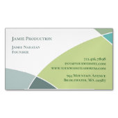 Carte De Visite Magnétique Cercles verts Rétro (devant)