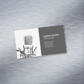 Carte De Visite Magnétique Chanteur de microphone (In Situ)