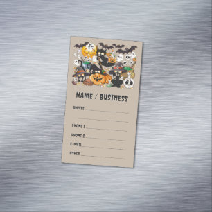 Carte De Visite Magnétique Chats drôles de Halloween Fête